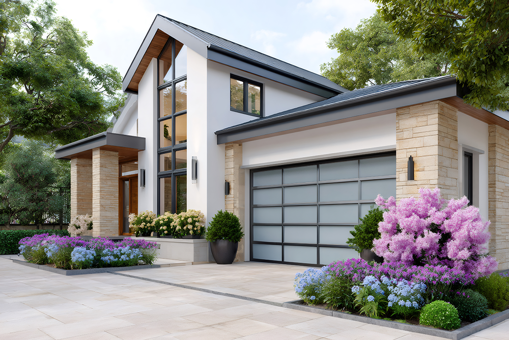 Glass garage door